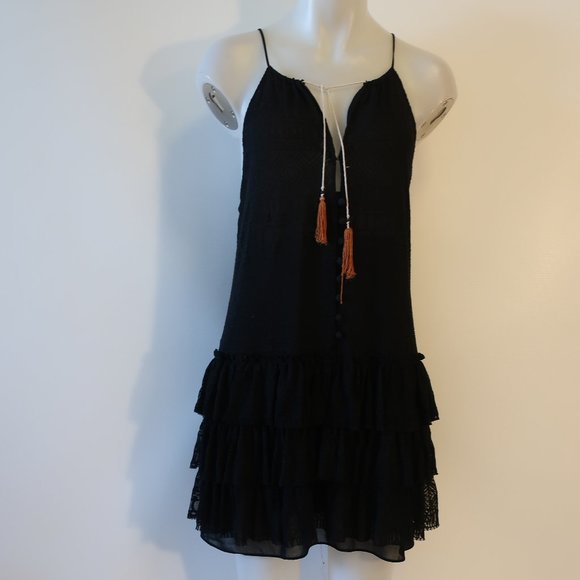 Misa Los Angeles Black Mini Dress - Picture 1 of 10